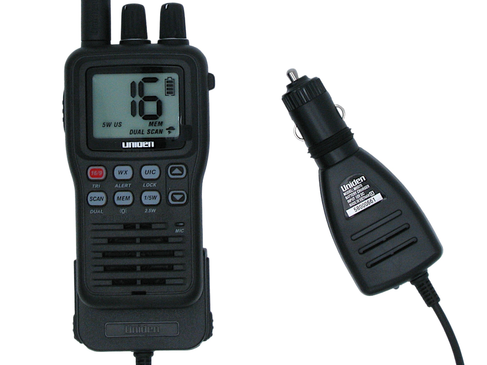 Uniden MHS75 – Radio VHF marine portative