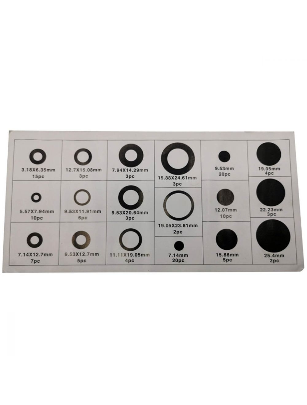 Assortiment de grommets – 125 pièces