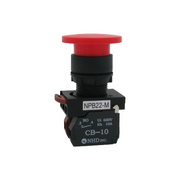 Interrupteur bouton‑poussoir momentané – 600 V / 5 A, 300 V / 10 A – N.O / N.F