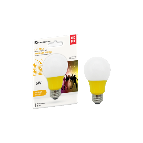 Ampoule DEL – A19 – 5W – Jaune