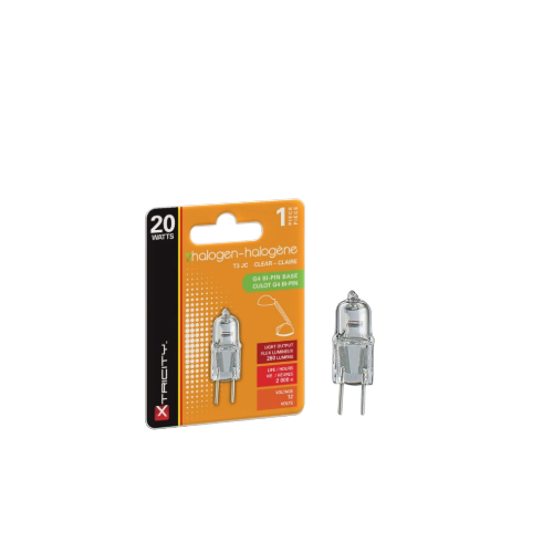 Ampoule halogène T3 JC – 20W – 12V – G4 – 2700K
