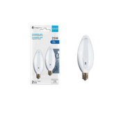 Ampoule chandelier incandescente – B10 – 25W – E12 – 130V – Claire – Paquet de 2