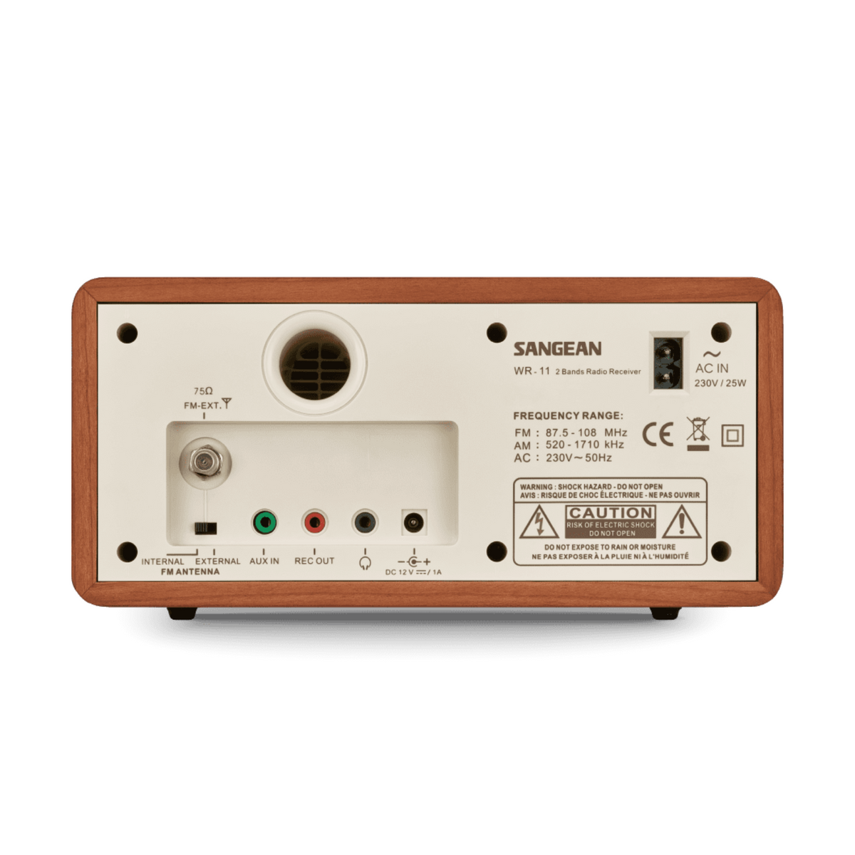 Radio Cabinet AM/FM en Bois Sangean WR-11