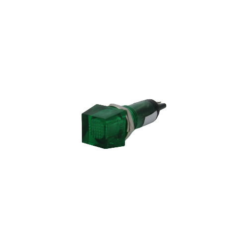 Témoin lumineux carré – 1-5/8'' – 12 V – Vert