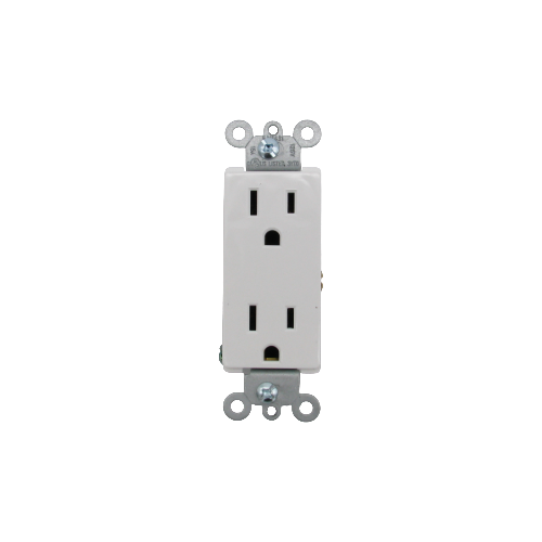 Prise murale Décora simple – 125 V – 15 A – Blanc