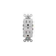 Prise murale double inviolable – 125 V – 15 A – Blanc