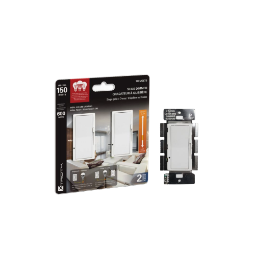 Gradateur mural DEL – 120V – 150W – Paquet de 2