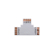 Connecteur en “T” – 10 mm – Sans soudure – Bande DEL RGB