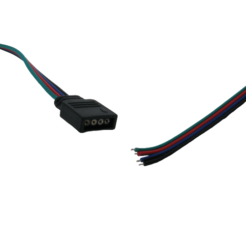 Câble 4 pins mâle – Bande DEL RVB – 30 cm