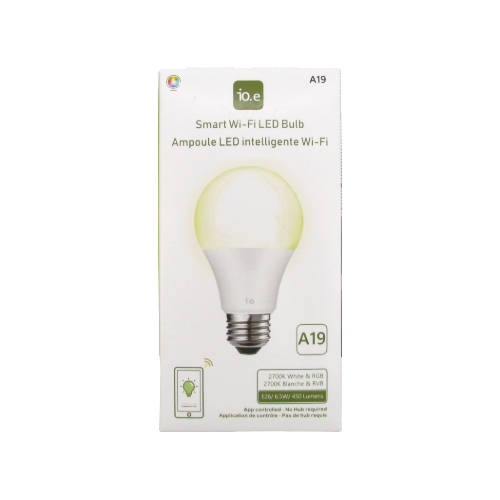 Ampoule DEL Wi‑Fi – A19 – 6,5 W – E26