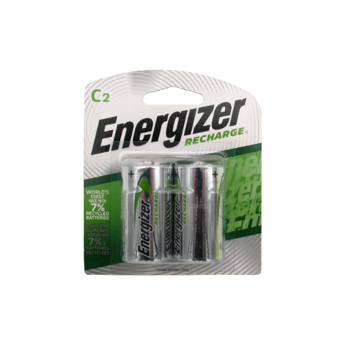 Piles C rechargeables Energizer NiMH – 1,2 V – 2500 mAh – Paquet de 2