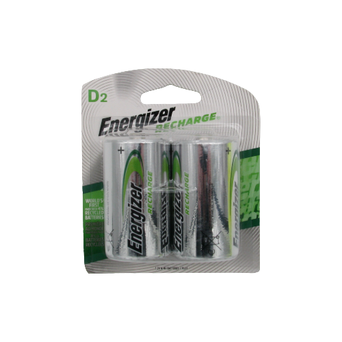 Piles D rechargeables Energizer NiMH – 1,2 V – 2500 mAh – Paquet de 2