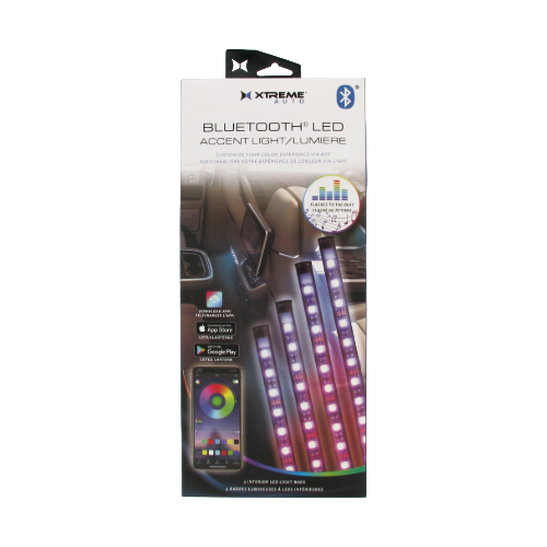 Ensemble de 4 bandes lumineuses DEL intelligentes RVB