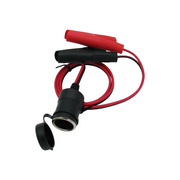 Adaptateur allume‑cigare avec pinces de batterie – 12 V