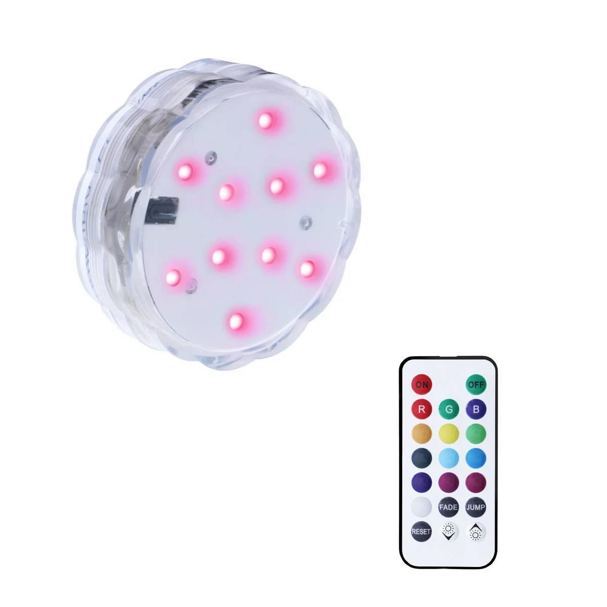 Lumière DEL Submersible avec Télécommande – RVB