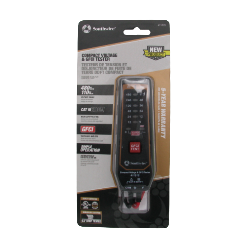 Testeur de tension + disjoncteur de fuite à la terre (DDFT)