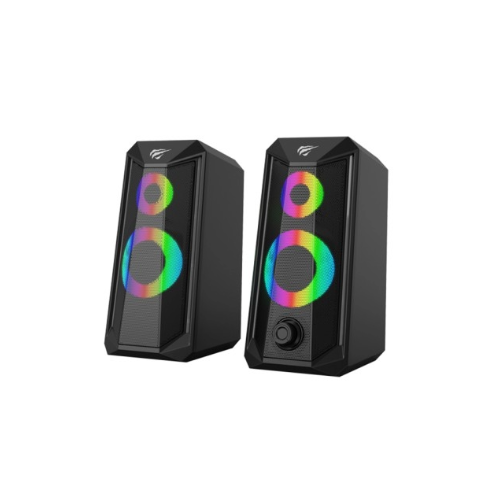 Haut‑parleurs rétroéclairés RVB pour ordinateur – USB / 3,5 mm