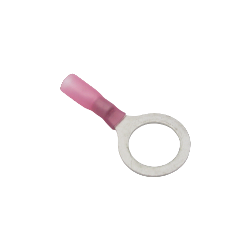 Terminal à anneau thermorétractable double baril – Vis 1/2" – 22‑16AWG – Paquet de 10