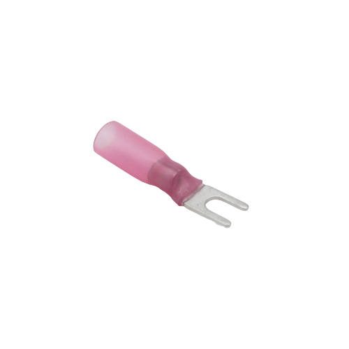 Terminal à fourchette thermorétractable double baril – Vis #4 – 22‑16 AWG – Paquet de 10