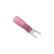 Terminal à fourchette thermorétractable double baril – Vis #6 – 22‑16 AWG – Paquet de 10