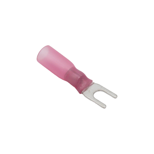 Terminal à fourchette thermorétractable double baril – Vis #6 – 22‑16 AWG – Paquet de 10