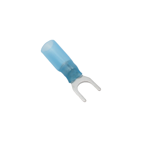 Terminal à fourchette thermorétractable double baril – Vis #10 – 16‑14AWG – Paquet de 10