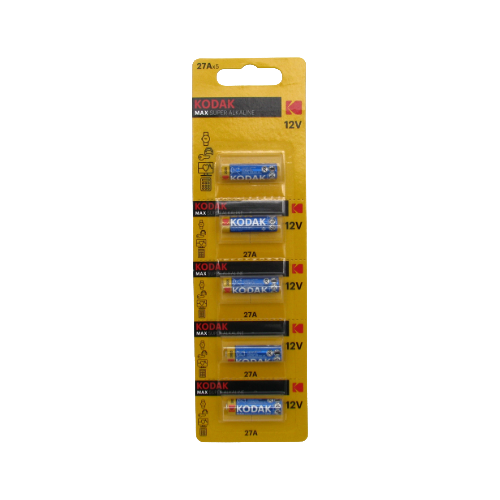 Piles 27A Kodak Max Super Alcaline – 12 V – Paquet de 5