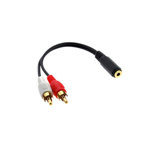 Adaptateur 3.5 mm femelle vers 2 RCA mâles