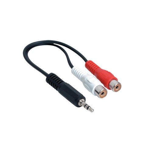 Adaptateur 3.5 mm mâle vers 2 RCA femelles