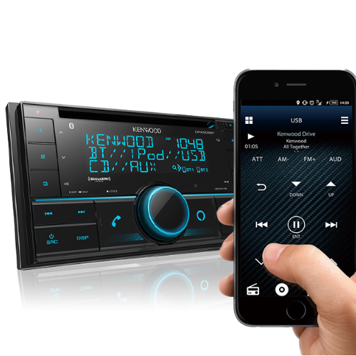 Kenwood DPX505BT – Récepteur CD double DIN Bluetooth + Alexa