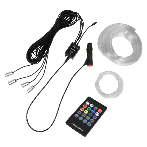 Éclairage intérieur Monster MLB7‑2016 – Fibre optique multicolore Bluetooth