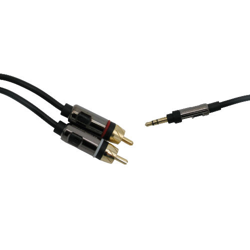 Câble audio 3.5 mm TRS mâle vers 2 × RCA mâle – 2 m