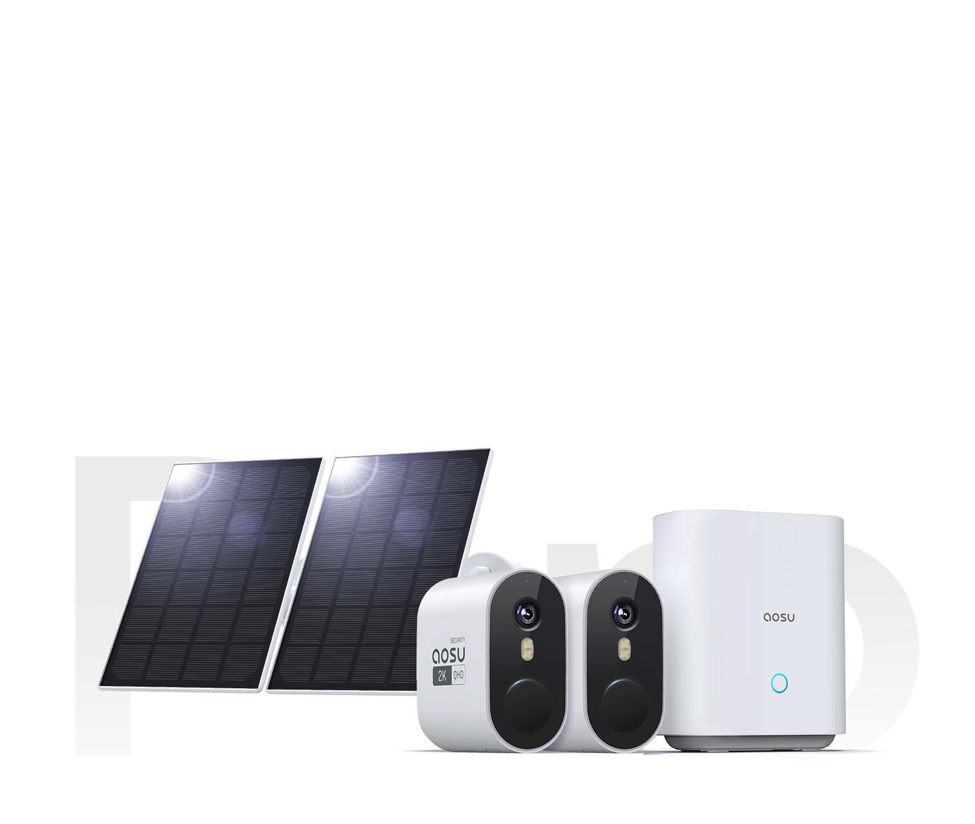 Aosu SolarCam Pro System – Ensemble de 2 caméras solaires